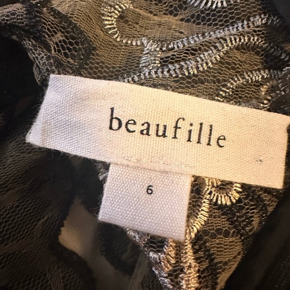 NWT BEAUFILLE Floral Print Mock Neck Blouse w/ Tags - Picture 6 of 8